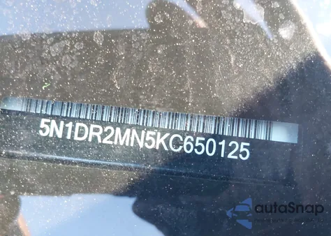 2019 Nissan Pathfinder Platinum z USA, uszkodzony, nr VIN 5N1DR2MN5KC650125